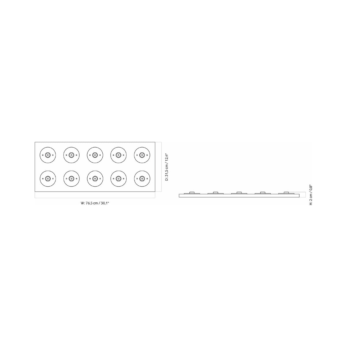Charging Board - line drawing.