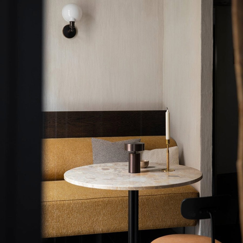 Column LED Rechargeable Table Lamp in living room.