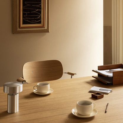 Column LED Rechargeable Table Lamp in dining room.