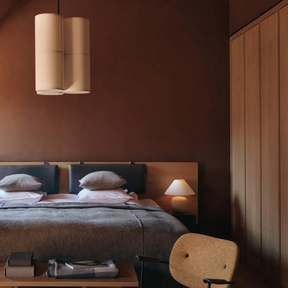 Hashira Cluster Pendant Light in bed room.