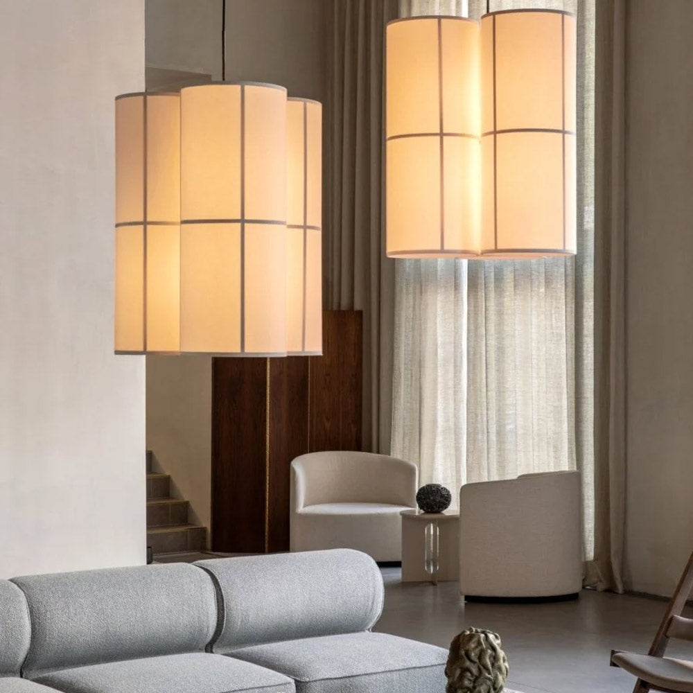 Hashira Cluster Pendant Light in living room.