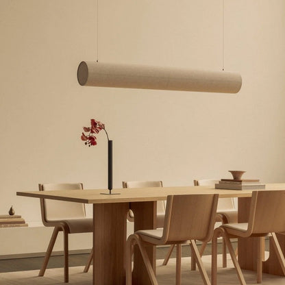 Hashira Linear Pendant Light in living room.