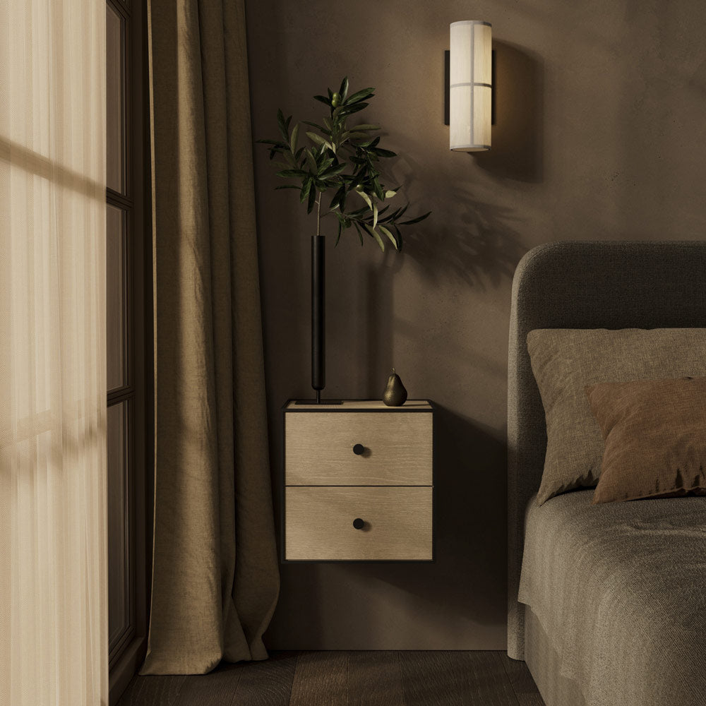 Hashira Wall Light in bedroom.