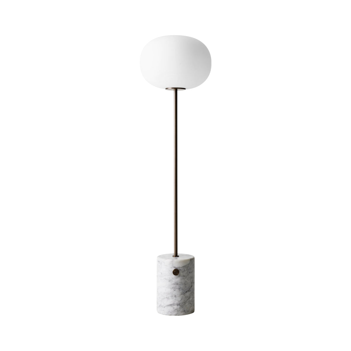 JWDA Floor Lamp in Carrara Marble/Bronzed Brass.