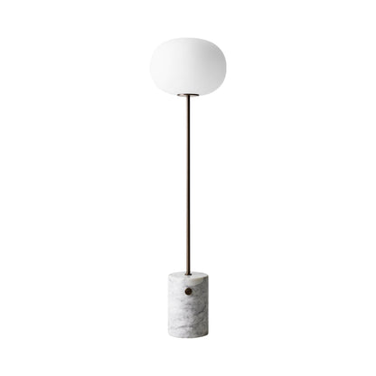 JWDA Floor Lamp in Carrara Marble/Bronzed Brass.