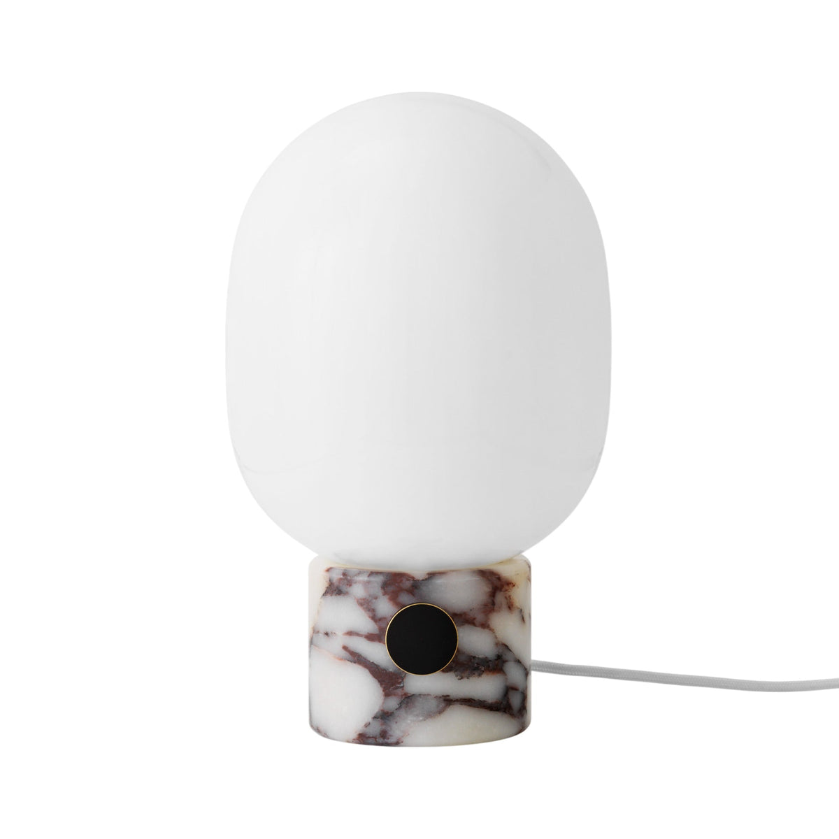 JWDA Table Lamp in Calacatta Viola Marble.