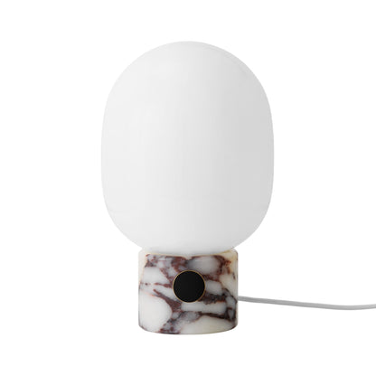 JWDA Table Lamp in Calacatta Viola Marble.