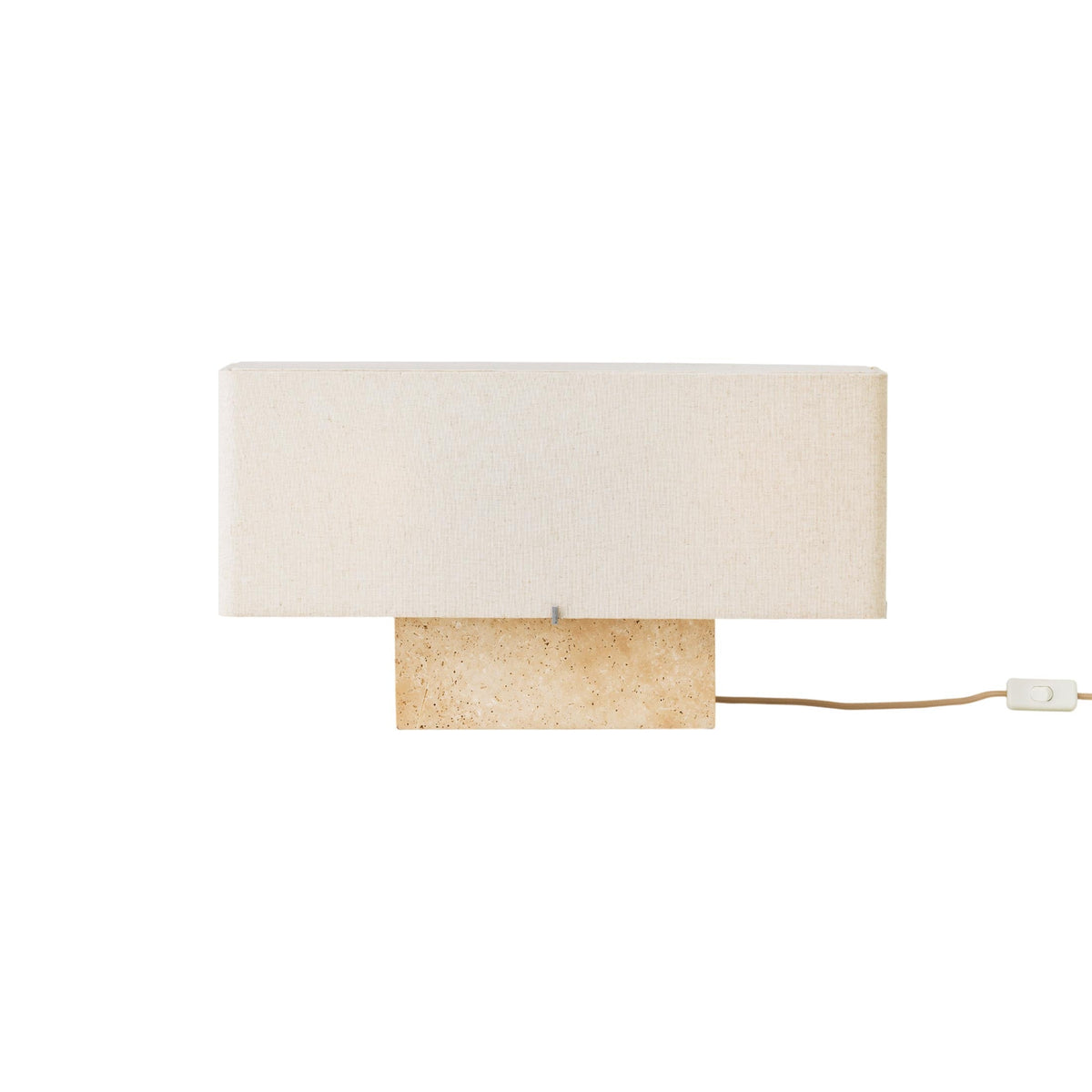 Nonna Table Lamp in Travertine Stone (11.8-Inch).