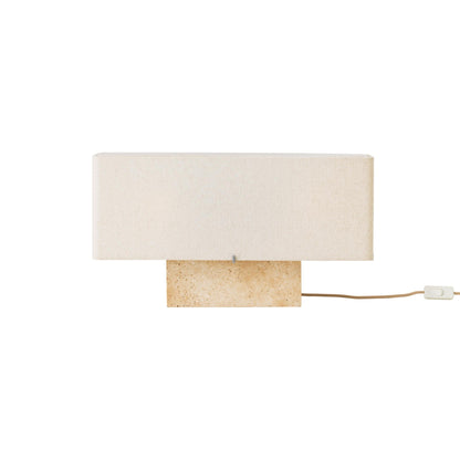 Nonna Table Lamp in Travertine Stone (11.8-Inch).