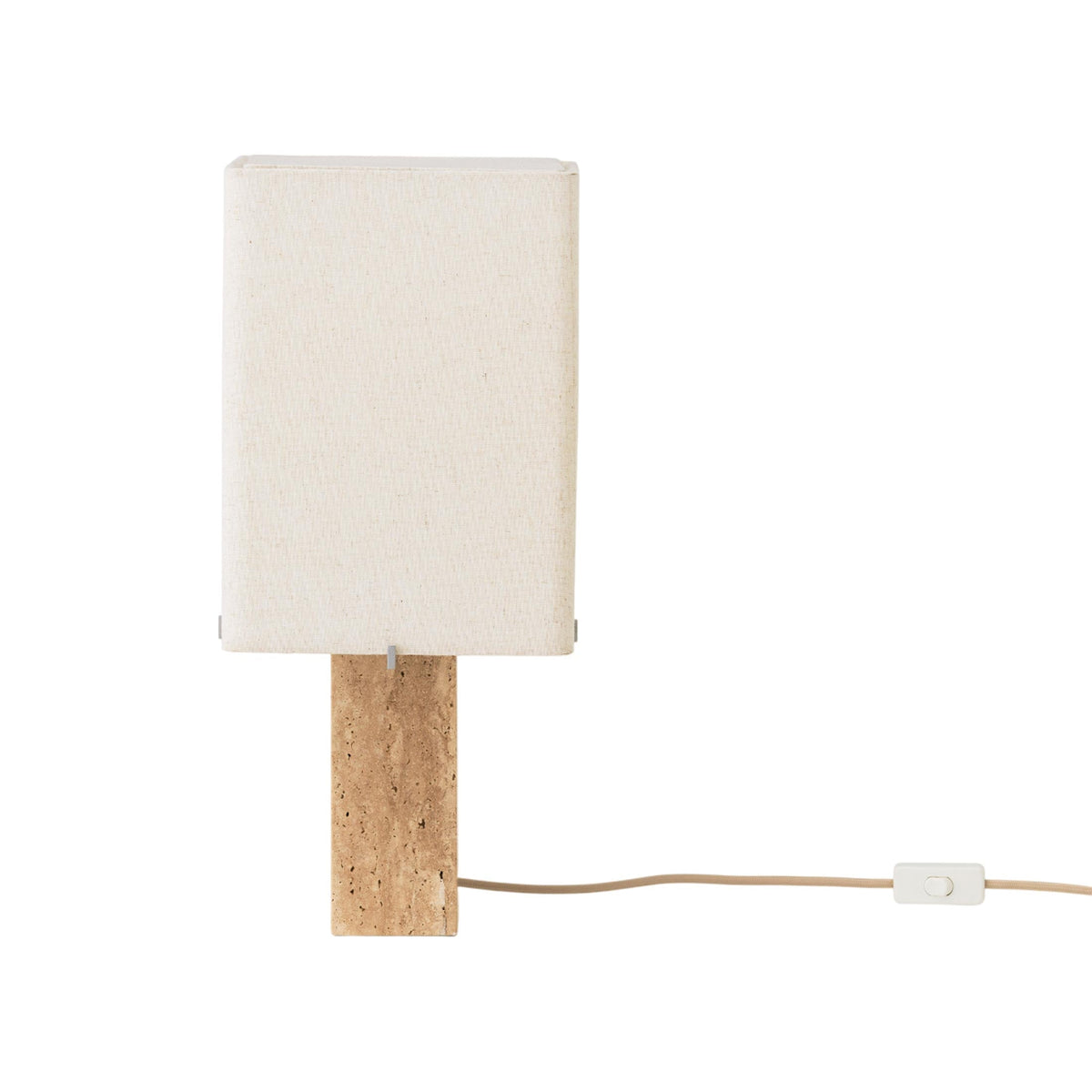Nonna Table Lamp in Travertine Stone (19.2-Inch).