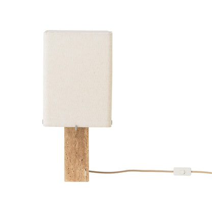 Nonna Table Lamp in Travertine Stone (19.2-Inch).