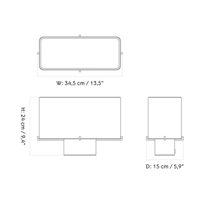 Nonna Table Lamp - line drawing.