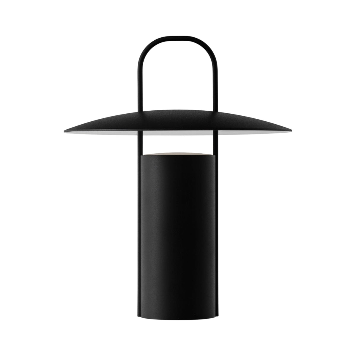 Ray LED Rechargeable Table Lamp in Black.