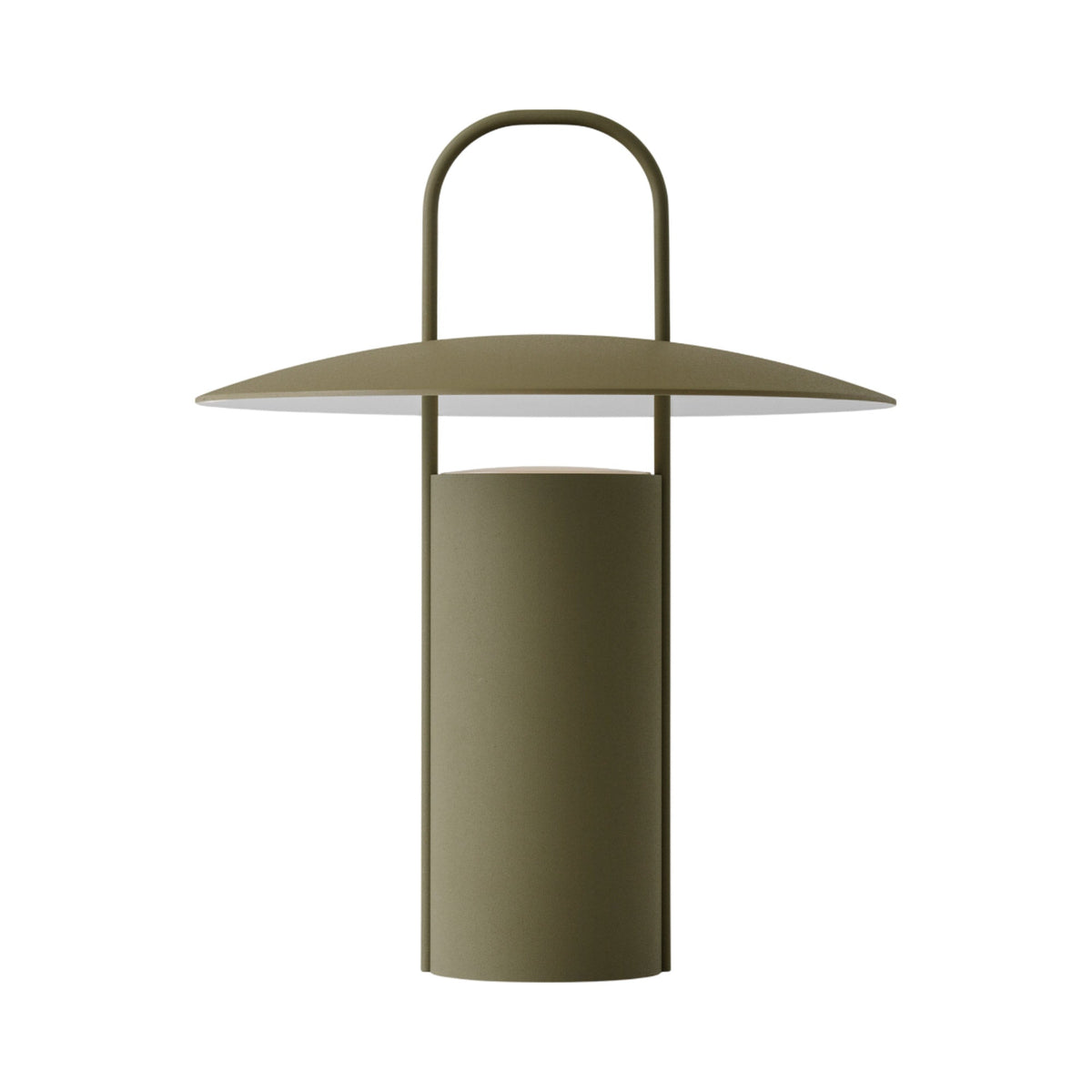 Ray LED Rechargeable Table Lamp in Matte Dusty Green.