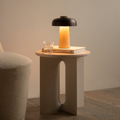 Reverse LED Rechargeable Table Lamp in living room.