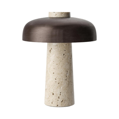 Reverse Table Lamp in Bronzed Brass.
