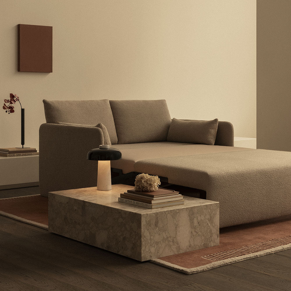 Reverse Table Lamp in living room.