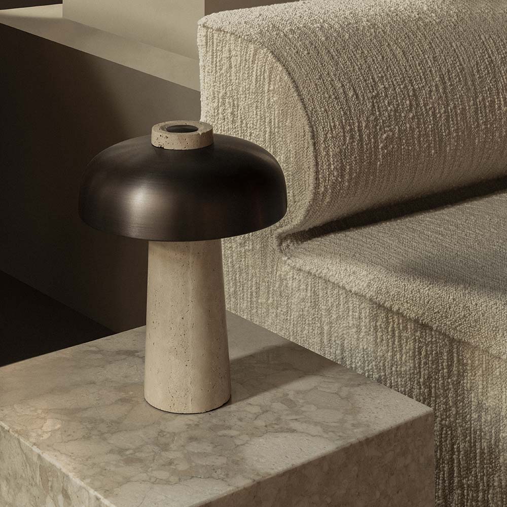 Reverse Table Lamp in living room.