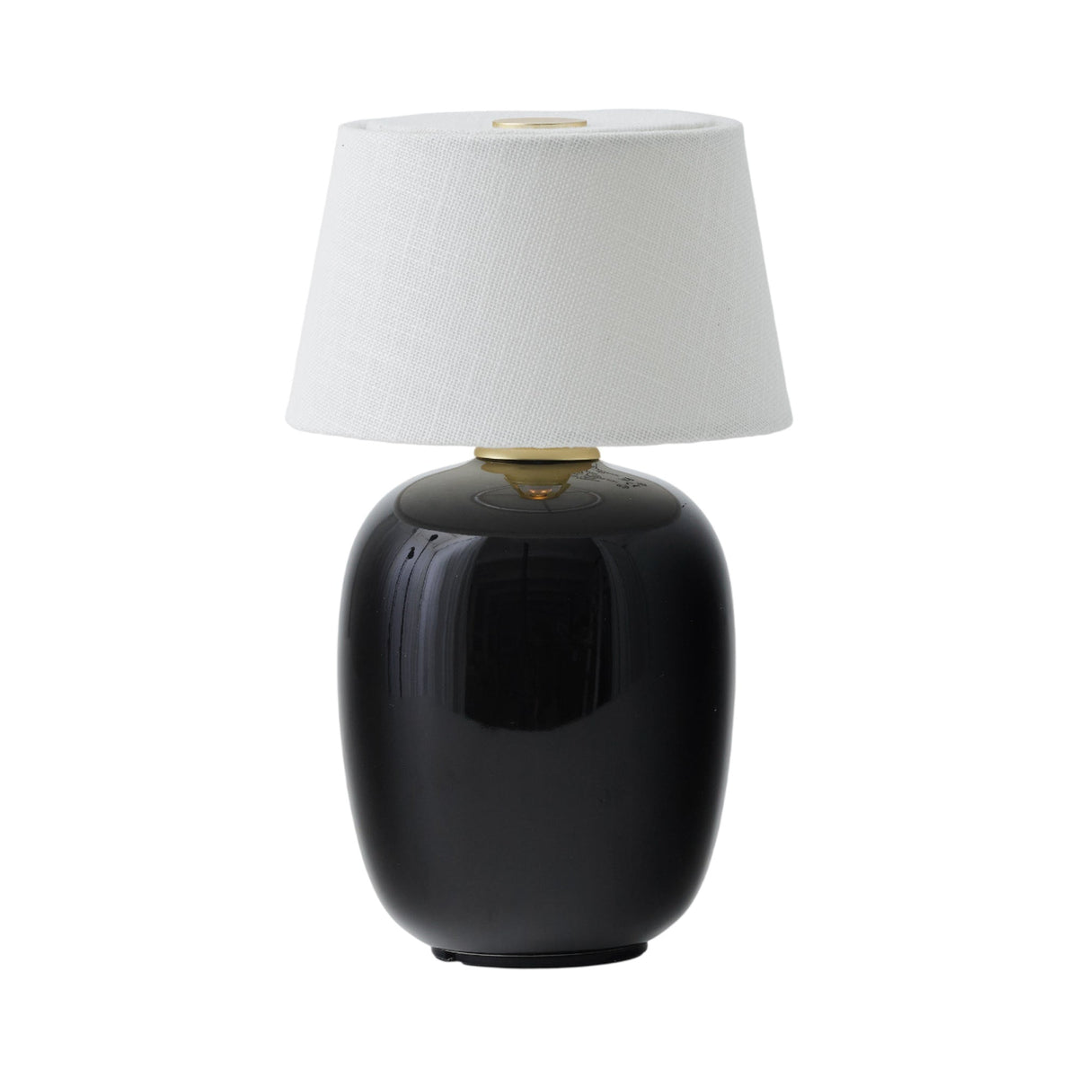 Torso LED Rechargeable Table Lamp in Black.
