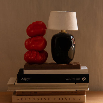 Torso LED Rechargeable Table Lamp in living room.