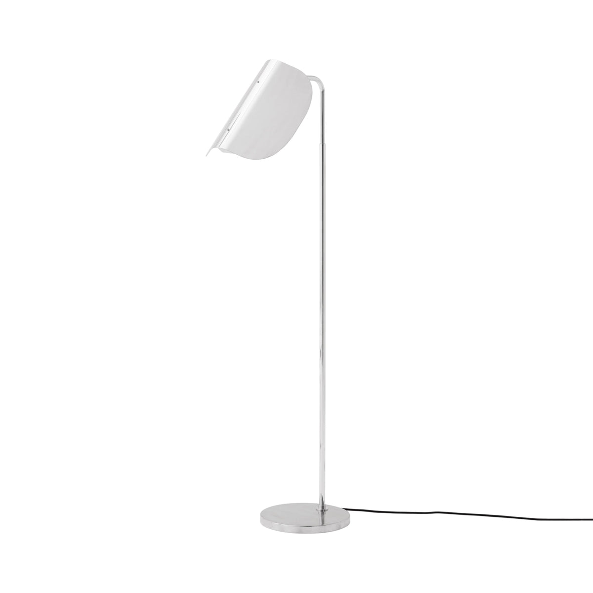 Wing Floor Lamp in Polished Aluminum.