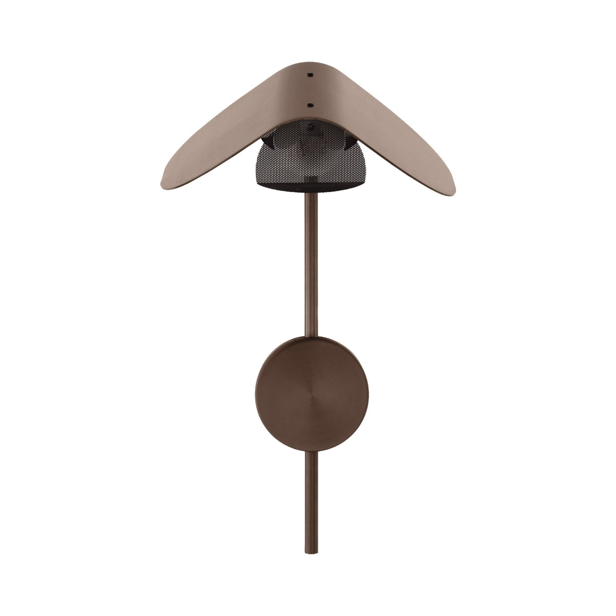 Wing Wall Light in Bronzed Aluminum.