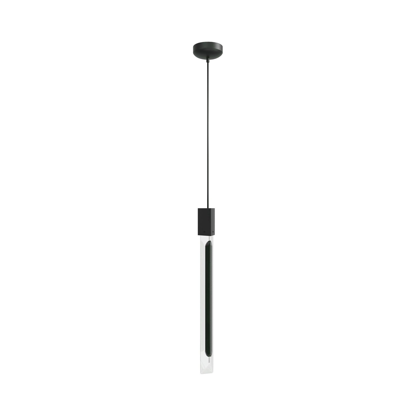 Alpine Pendant Light in Black Jade Glass.