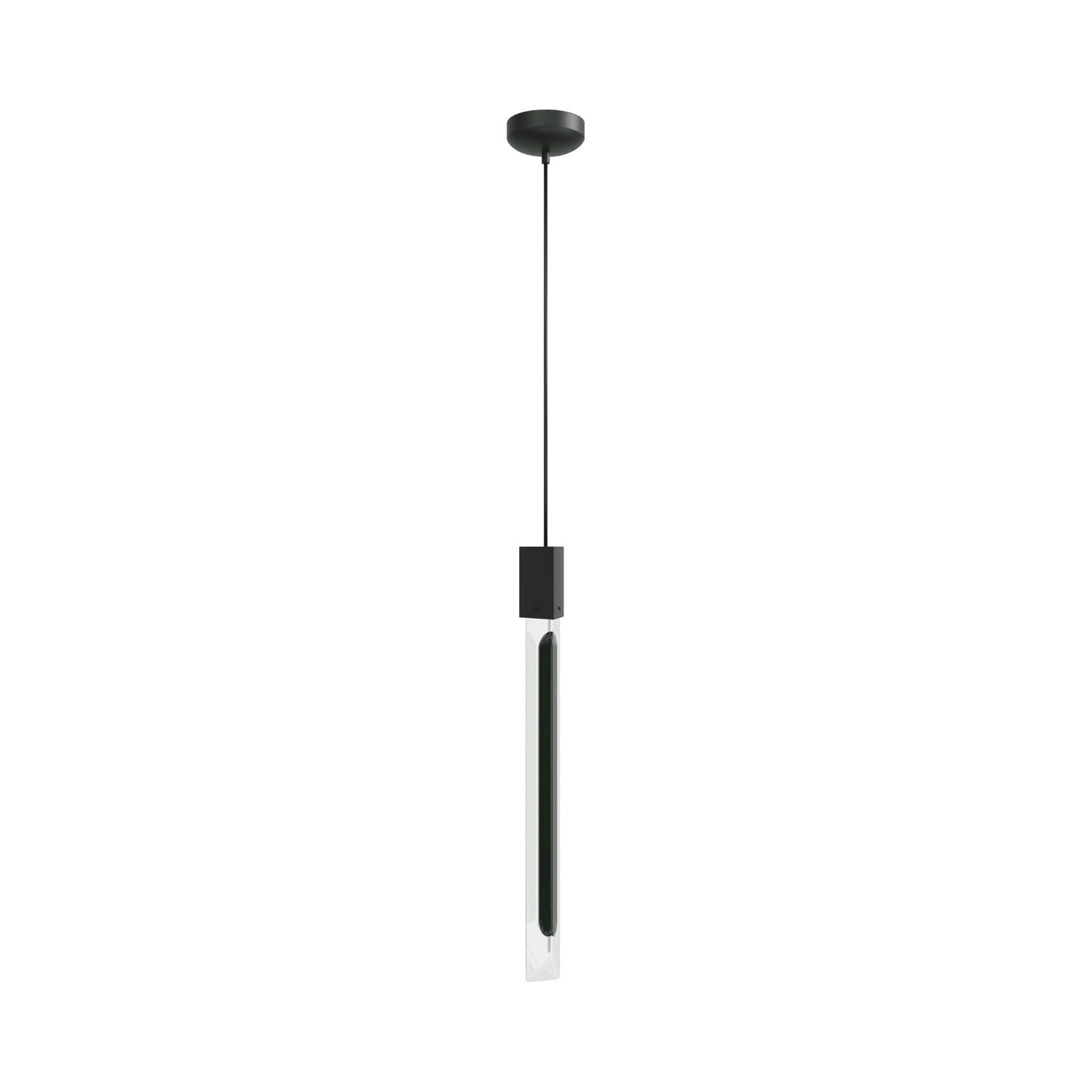 Alpine Pendant Light in Black Jade Glass.