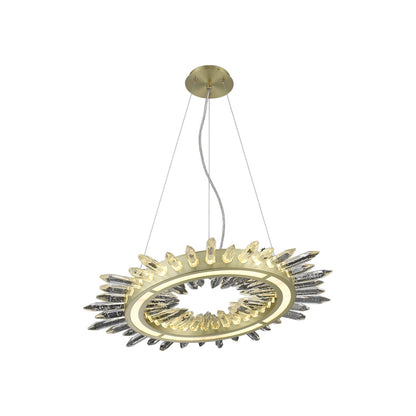 Aspen LED Pendant Light in Brushed Brass (27-Inch).