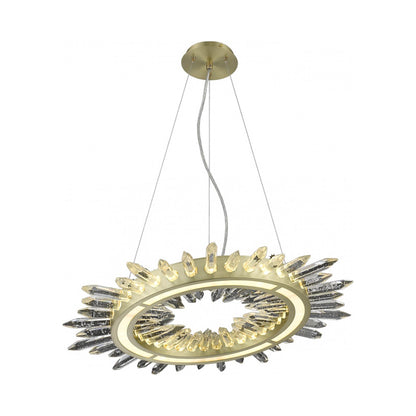 Aspen LED Pendant Light in Brushed Brass (34-Inch).