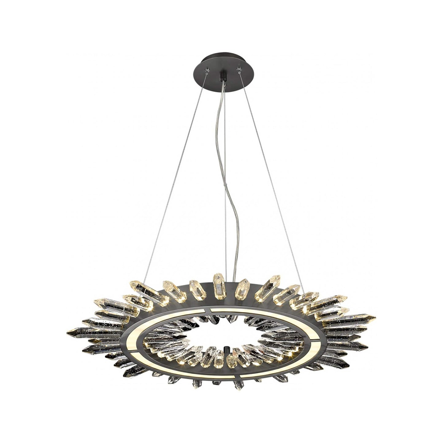 Aspen LED Pendant Light in Dark Bronze (34-Inch).