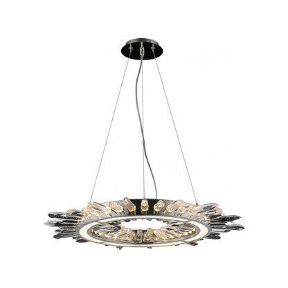 Aspen LED Pendant Light in Polished Nickel (34-Inch).
