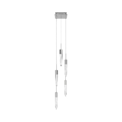Aspen Multi Light Pendant Light in Polished Chrome (Bubbled Crystal/5-Light).