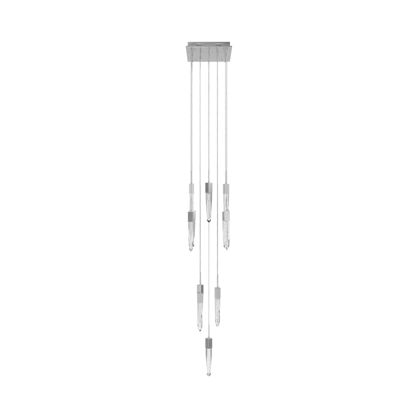Aspen Multi Light Pendant Light in Polished Chrome (Bubbled Crystal/13-Light).