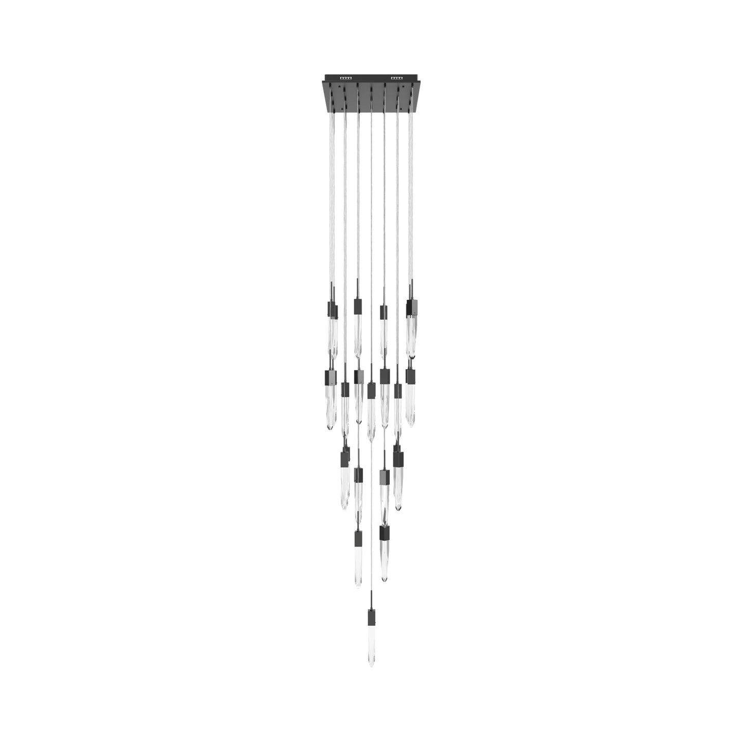 Aspen Multi Light Pendant Light in Dark Bronze (Clear Crystal/25-Light).
