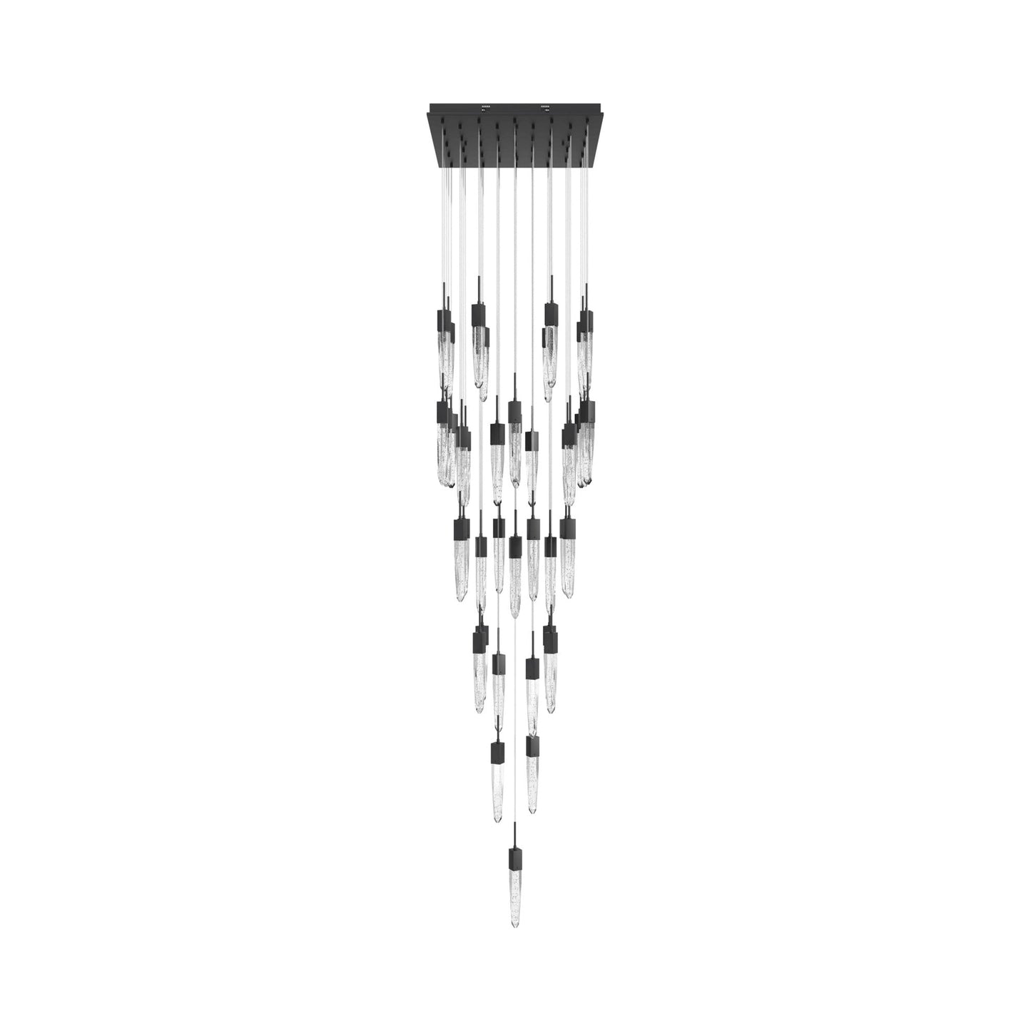 Aspen Multi Light Pendant Light in Black (Bubbled Crystal/41-Light).