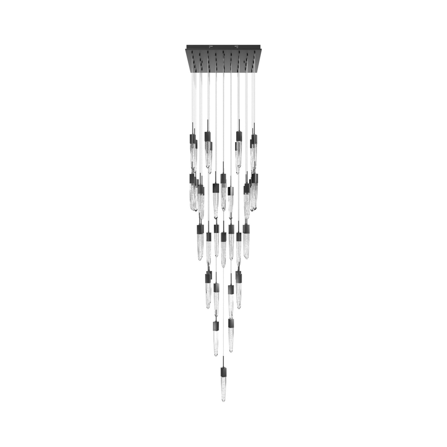 Aspen Multi Light Pendant Light in Dark Bronze (Bubbled Crystal/41-Light).