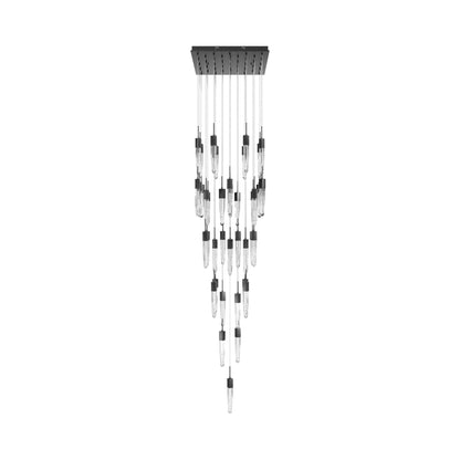 Aspen Multi Light Pendant Light in Dark Bronze (Bubbled Crystal/41-Light).