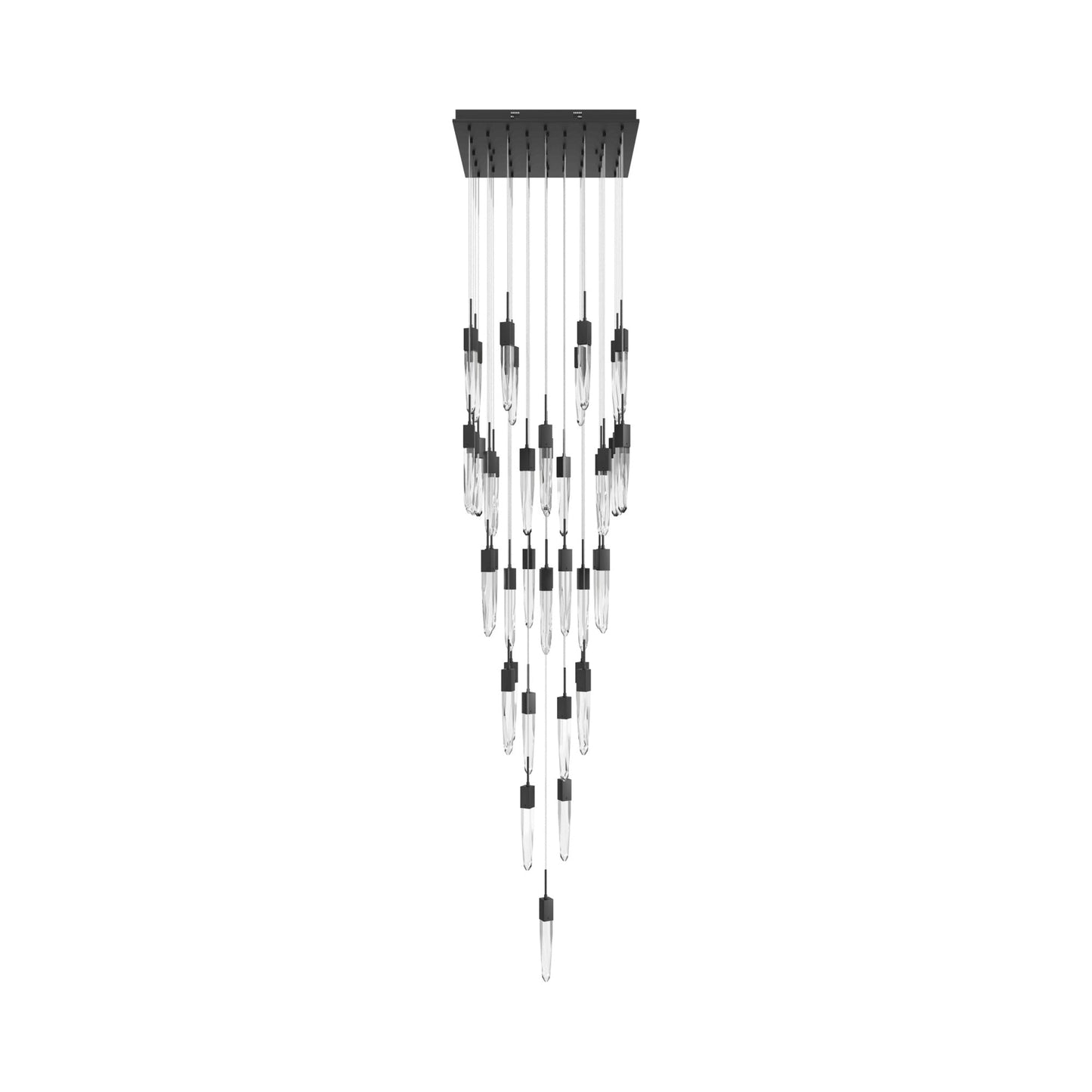 Aspen Multi Light Pendant Light in Black (Clear Crystal/41-Light).