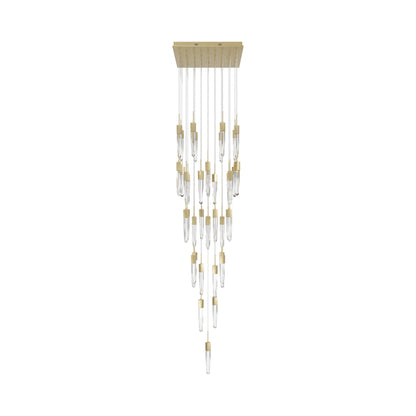 Aspen Multi Light Pendant Light in Brushed Brass (Clear Crystal/41-Light).