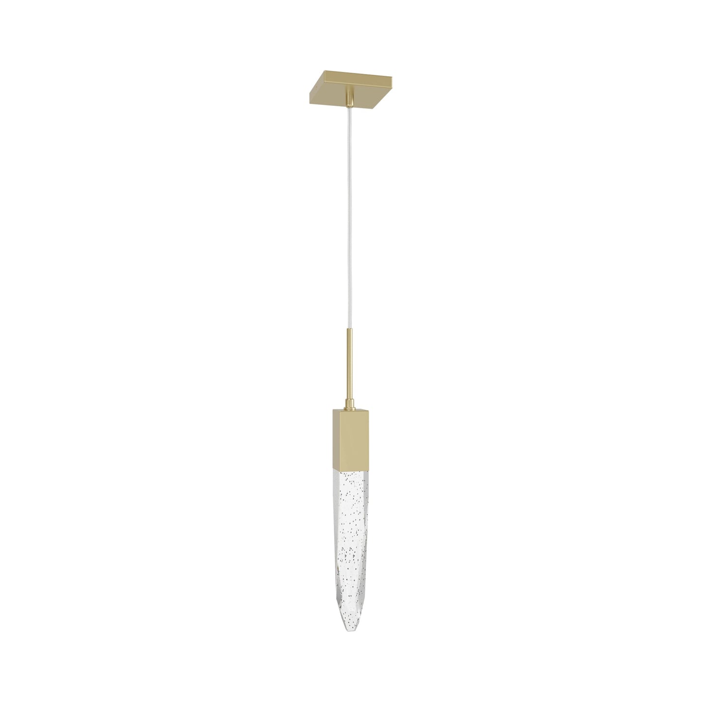 Aspen Pendant Light in Brushed Brass (Bubbled Crystal).