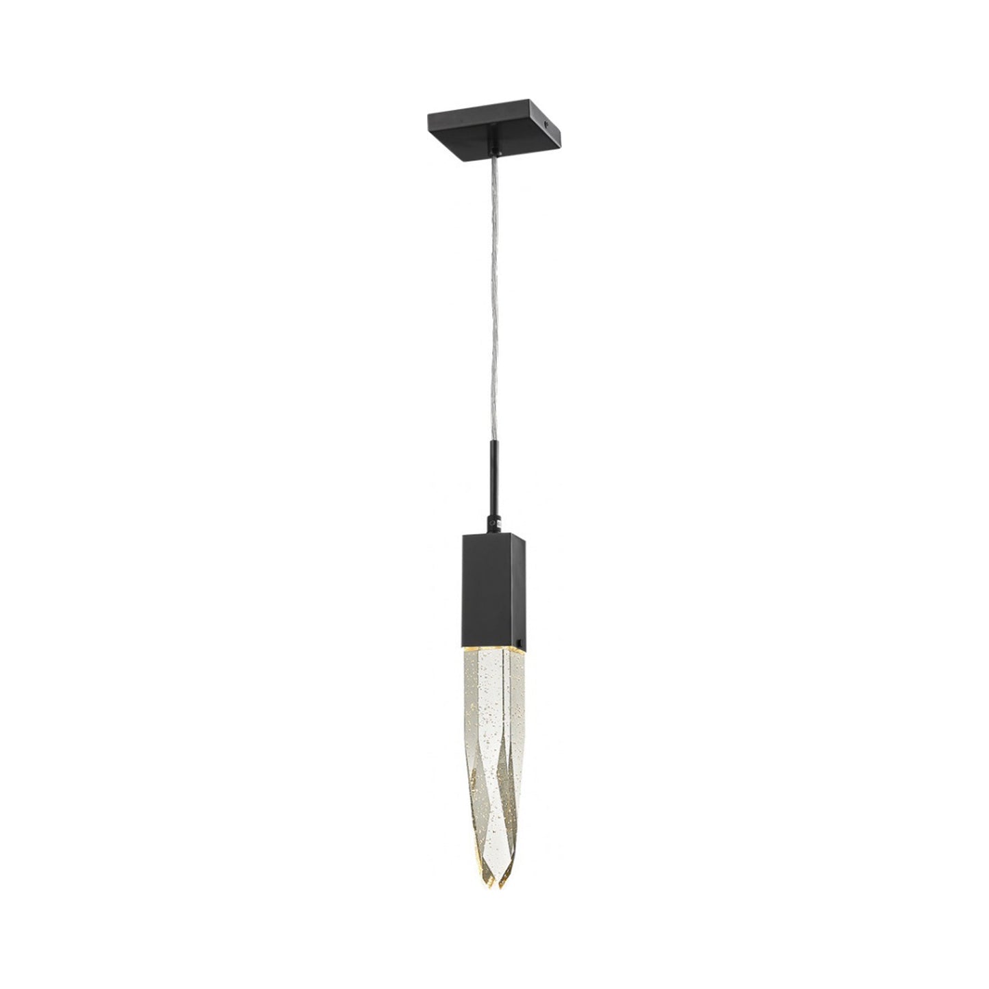 Aspen Pendant Light in Dark Bronze (Bubbled Crystal).