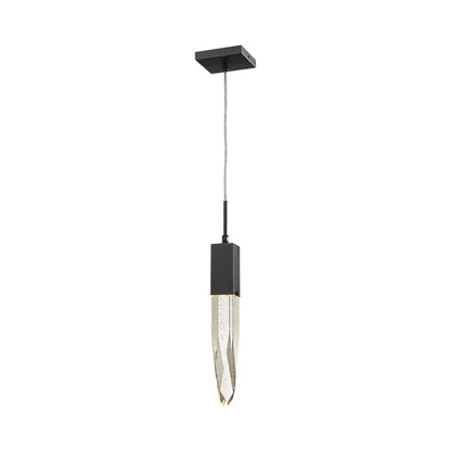 Aspen Pendant Light in Dark Bronze (Bubbled Crystal).