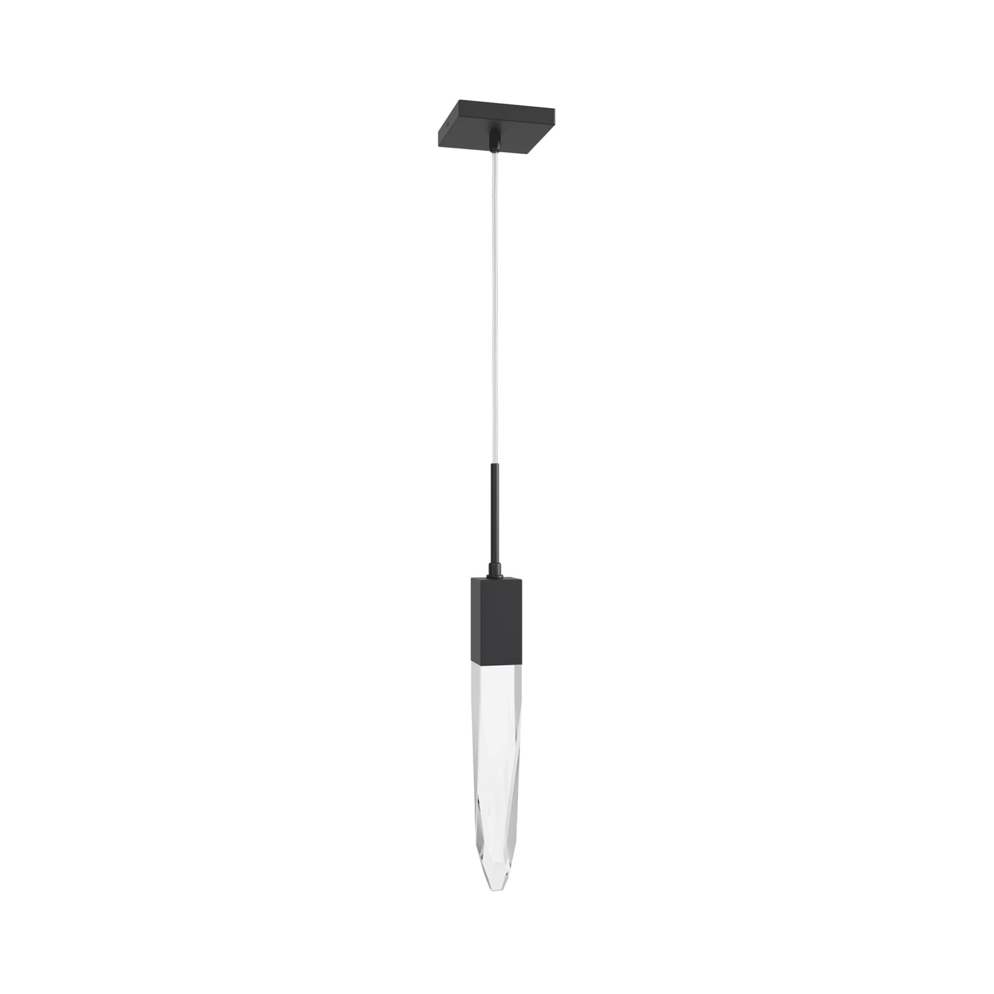 Aspen Pendant Light in Black (Clear Crystal).