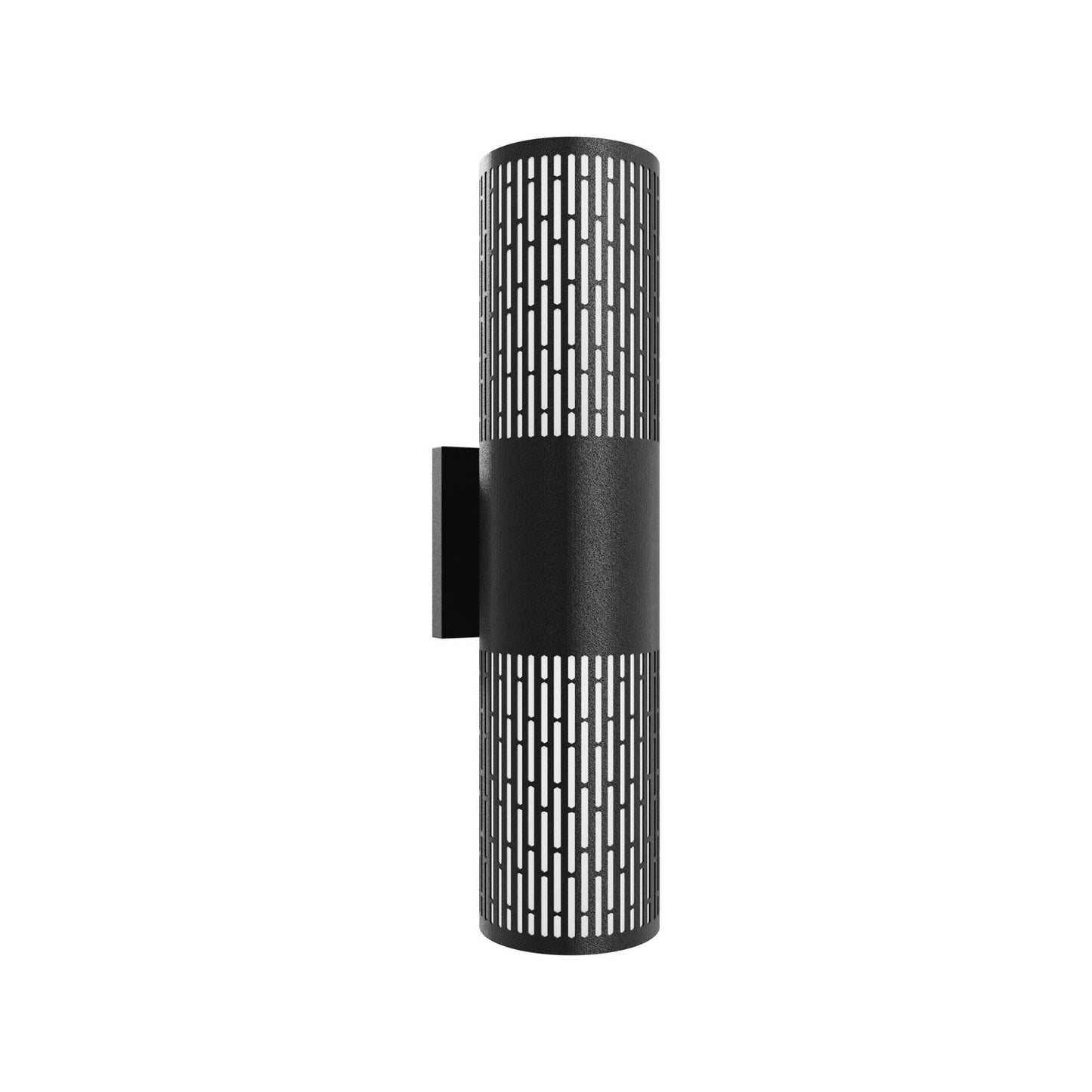 Avenue Perforated Grid Cylindrical Outdoor LED Wall Light (18-Inch).