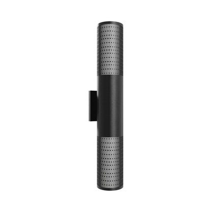 Avenue Perforated Grid Cylindrical Outdoor LED Wall Light (24-Inch).