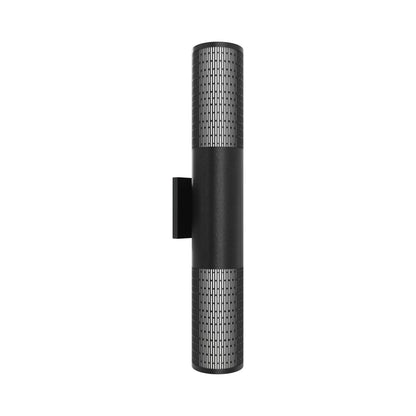 Avenue Perforated Grid Cylindrical Outdoor LED Wall Light in Detail.
