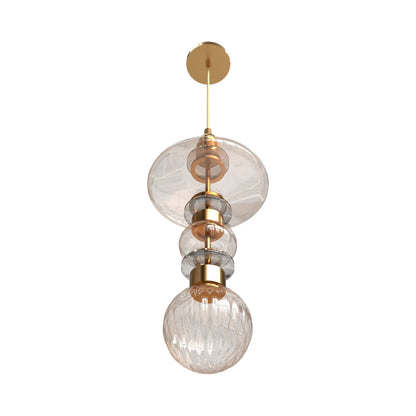 Avra HF7900 LED Pendant Light in Aged Brass.