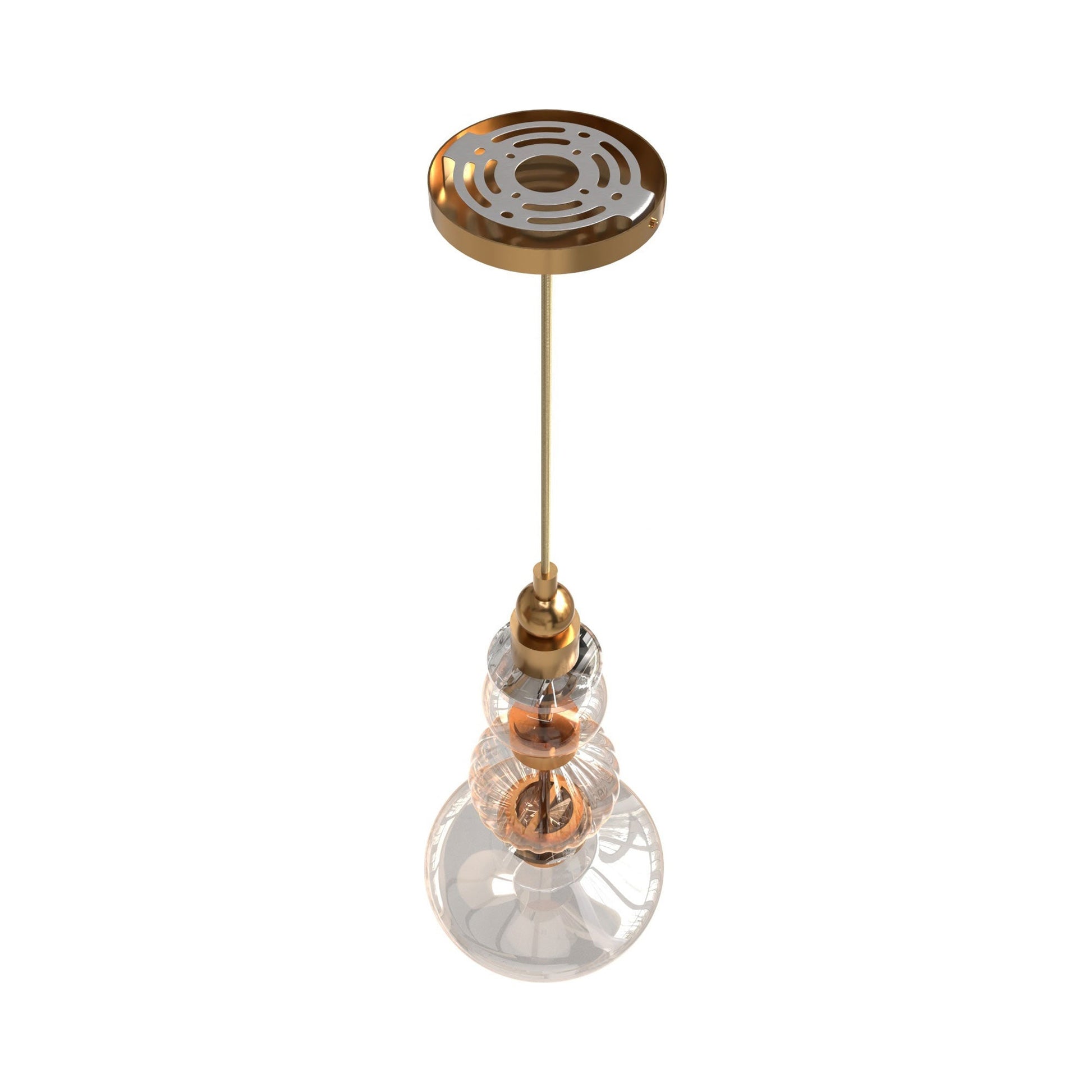 Avra HF7901 LED Pendant Light in Aged Brass.
