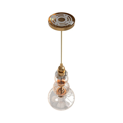 Avra HF7901 LED Pendant Light in Aged Brass.
